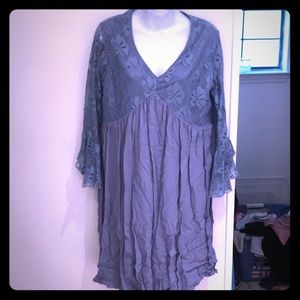 🏖NWOT Blue Lacy Dress SzL🏖